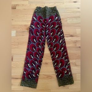Bold African Print trousers.